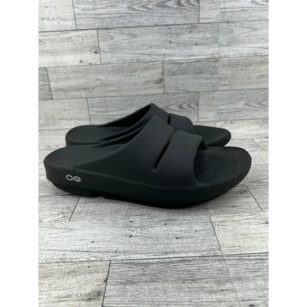 Oofos OOahh Sport Recovery Slides Black Mens 4 Womens 6 EU 37 Orthopedic Sandals